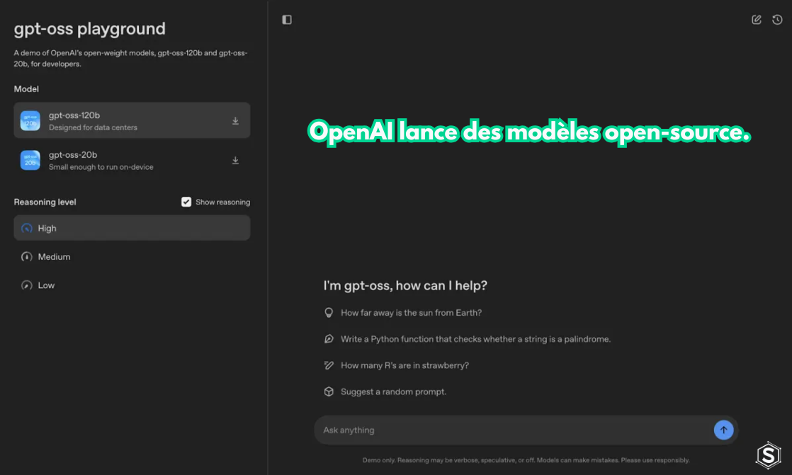 OpenAI lance des modèles open-source.