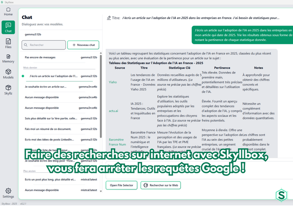 Faire des recherches sur internet avec Skyllbox, vous fera arrêter les requêtes Google !